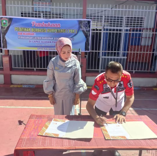 BLK Kabupaten Solok Kerja sama dengan Lapas Alahan Panjang Gelar Pelatihan Berbasis Kompetensi 