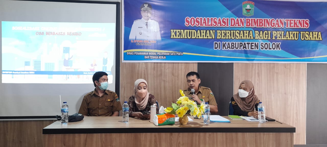 Sosialisasi dan Bimtek Kemudahan Berusaha Bagi Pelaku Usaha di Kabupaten Solok Angkatan I