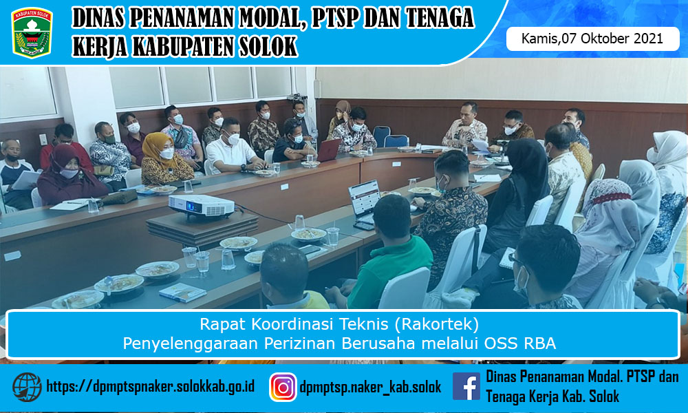 Rapat Koordinasi Teknis (Rakortek) Penyelenggaraan Perizinan Berusaha melalui OSS RBA 